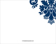 Navy Damask Scroll Foldover Note Cards Image 2 of 2